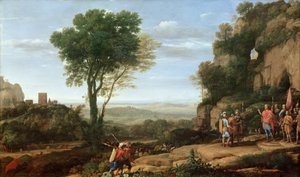Krajina s Davidem v jeskyni Adullam, 1658